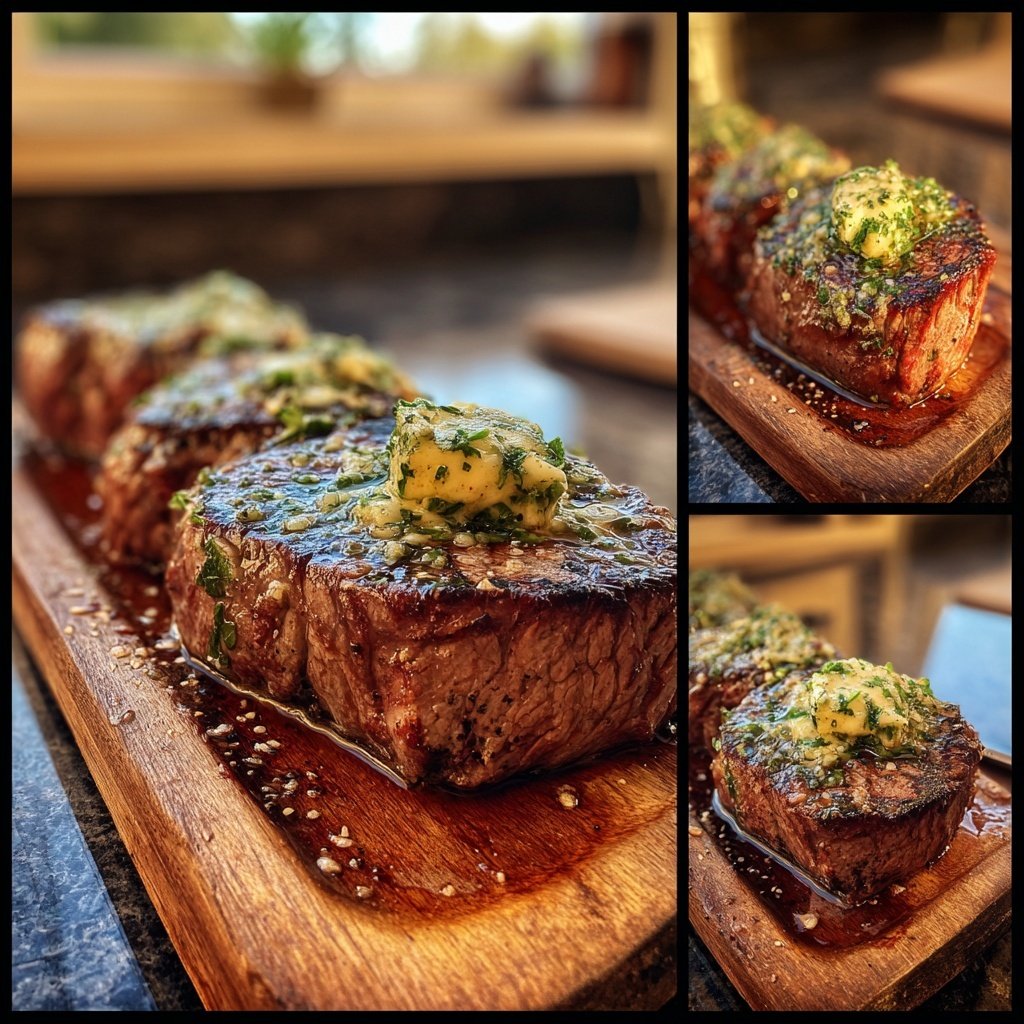 Gegrilltes Rumpsteak Mit Knoblauchbutter