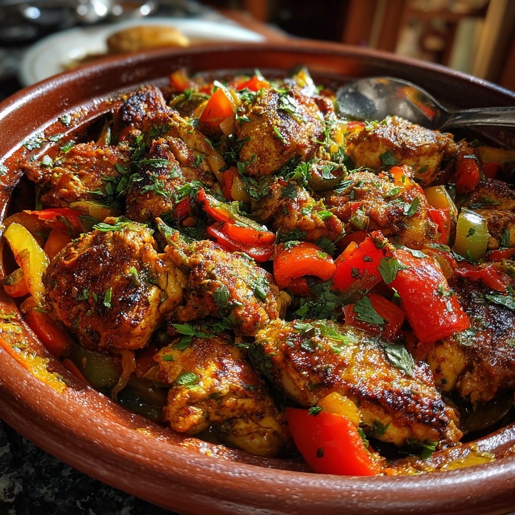 Internationale Küche Marokkanisches Hähnchen-Tagine