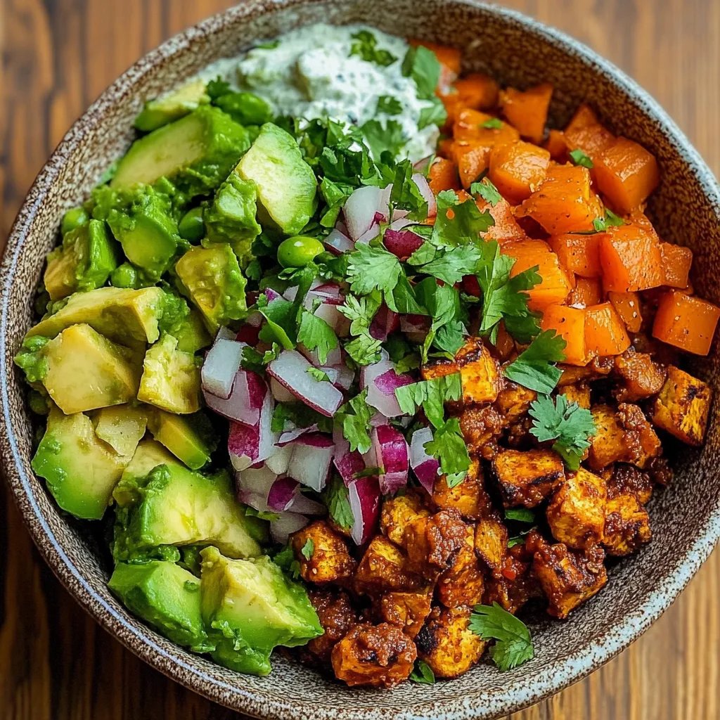 Süßkartoffel Burrito Bowl