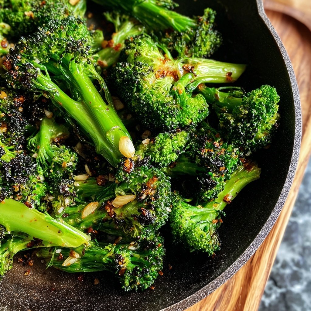 Brokkoli Pfanne Mit Knoblauch