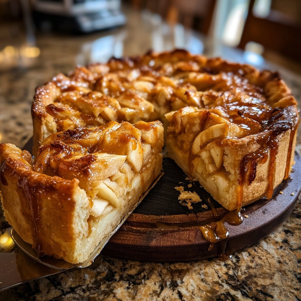 Apfeltorte mit Salzkaramell