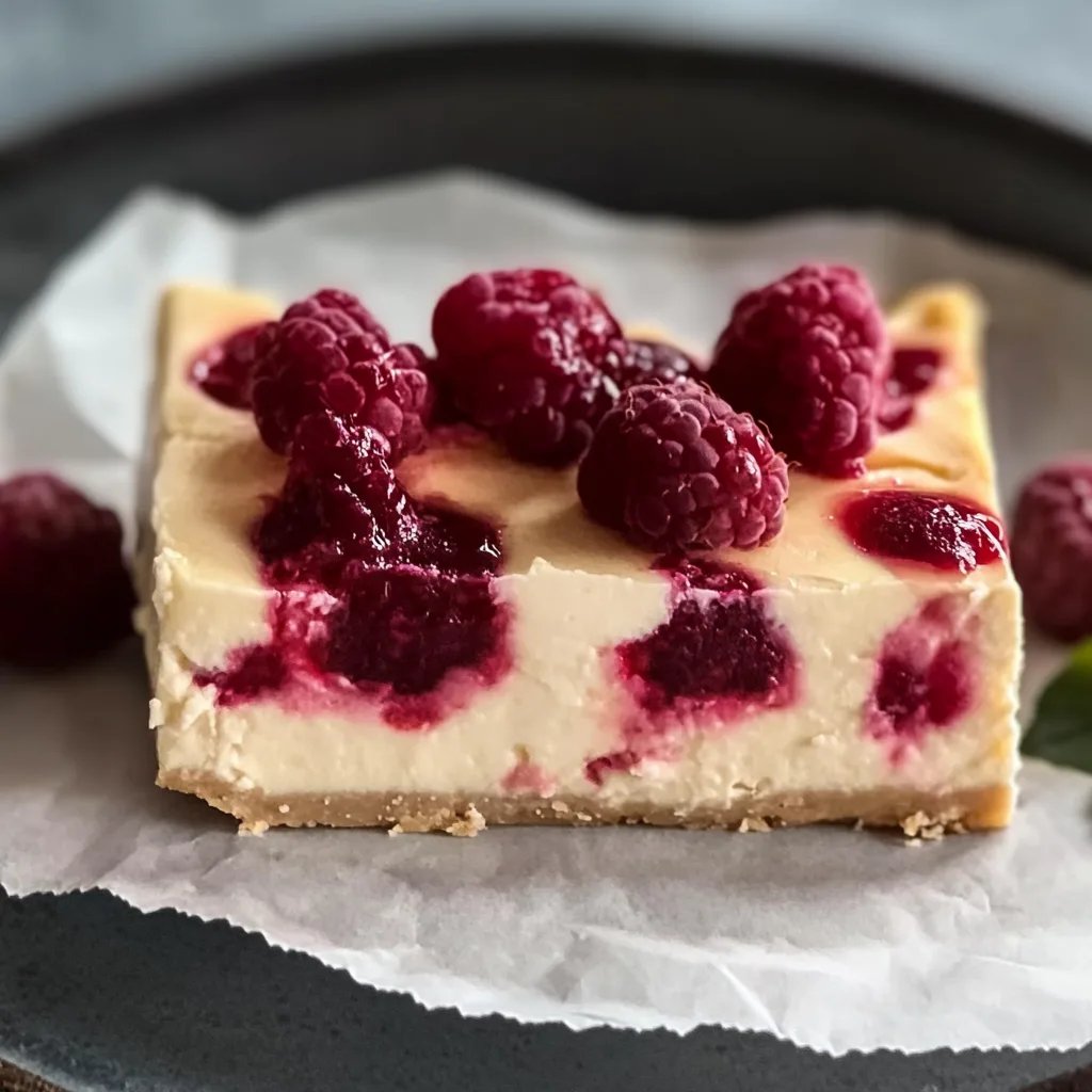Gesunde Himbeer-Käsekuchenriegel