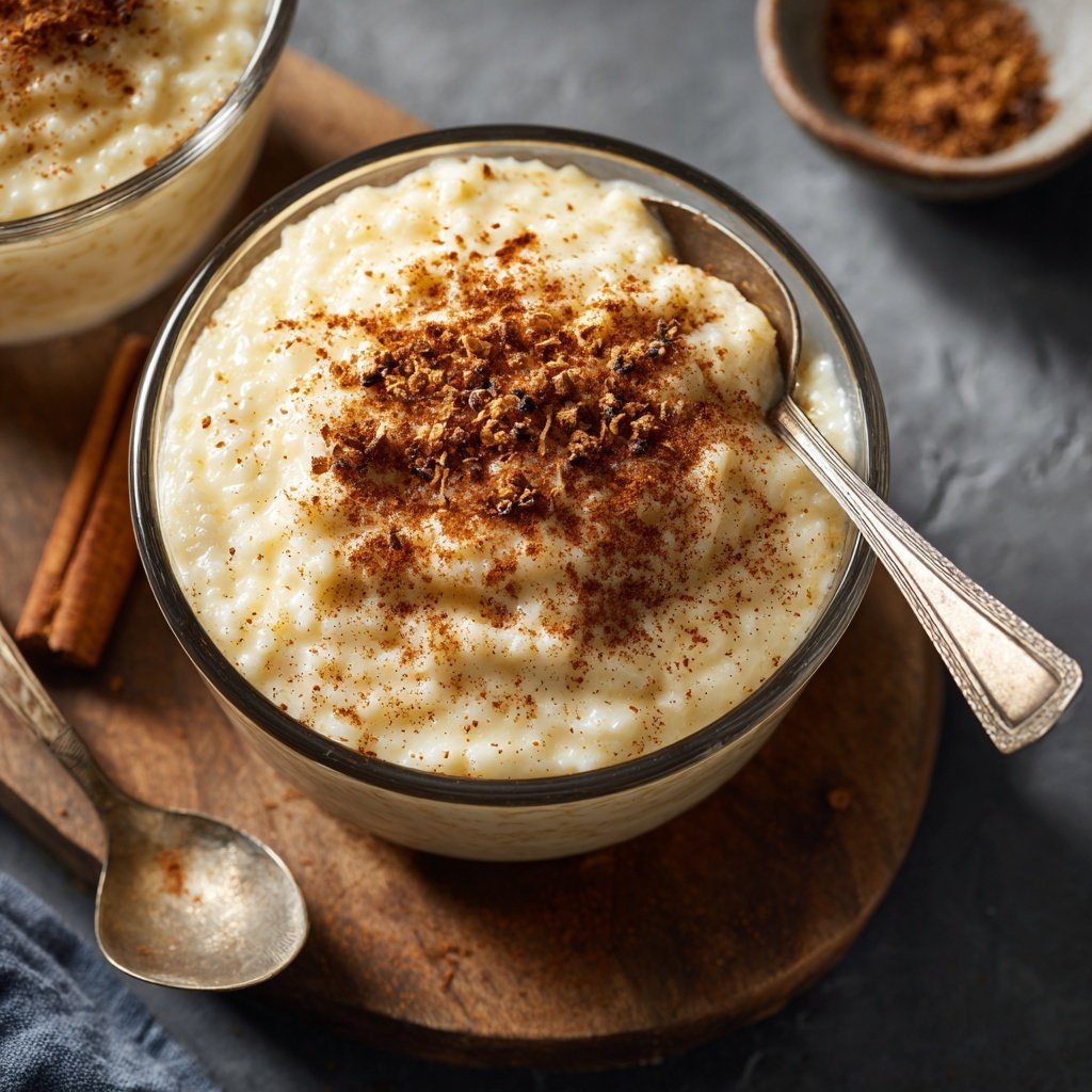 Klassischer hausgemachter Vanille-Reisbrei