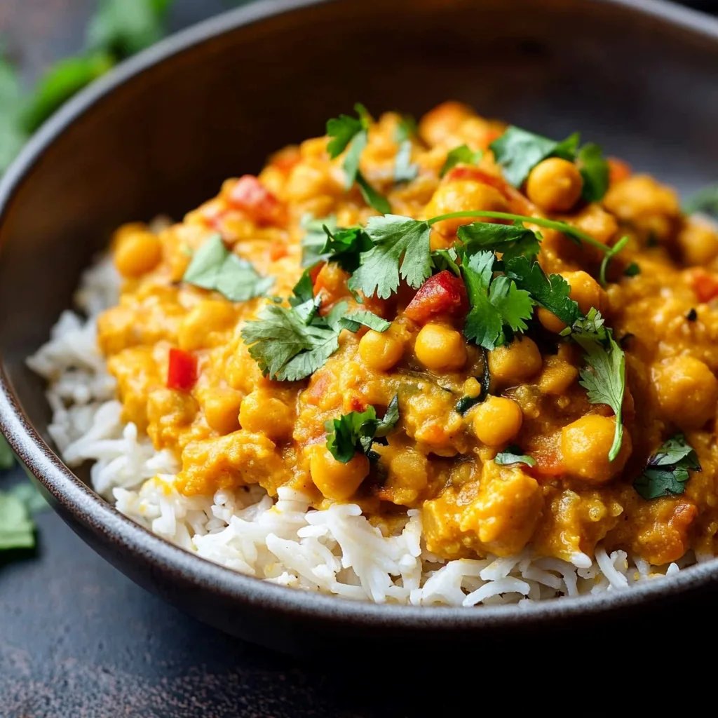 Kichererbsen-Curry mit Kokosmilch
