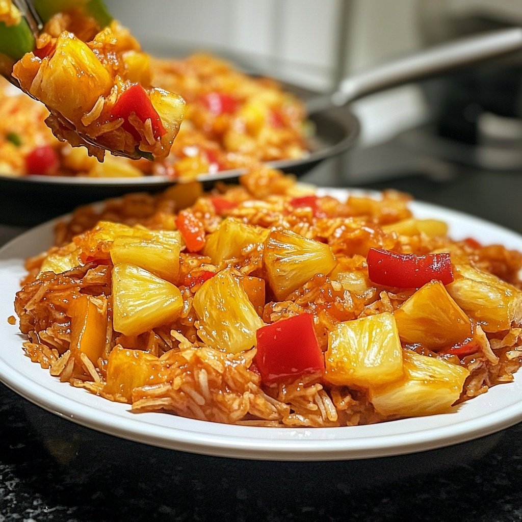 Gebratener Reis mit Ananas