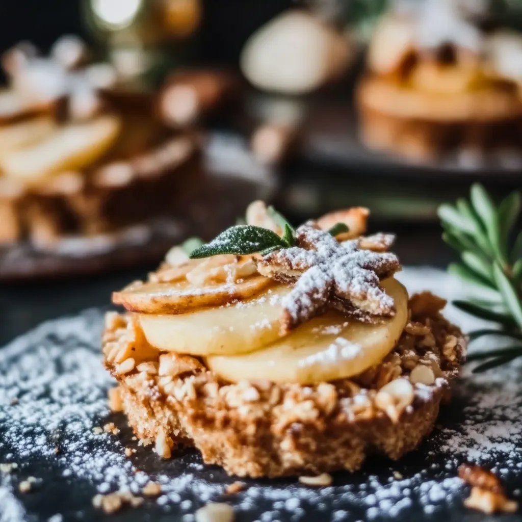 Apfel-Zimtstern-Küchlein mit Vanillesoße