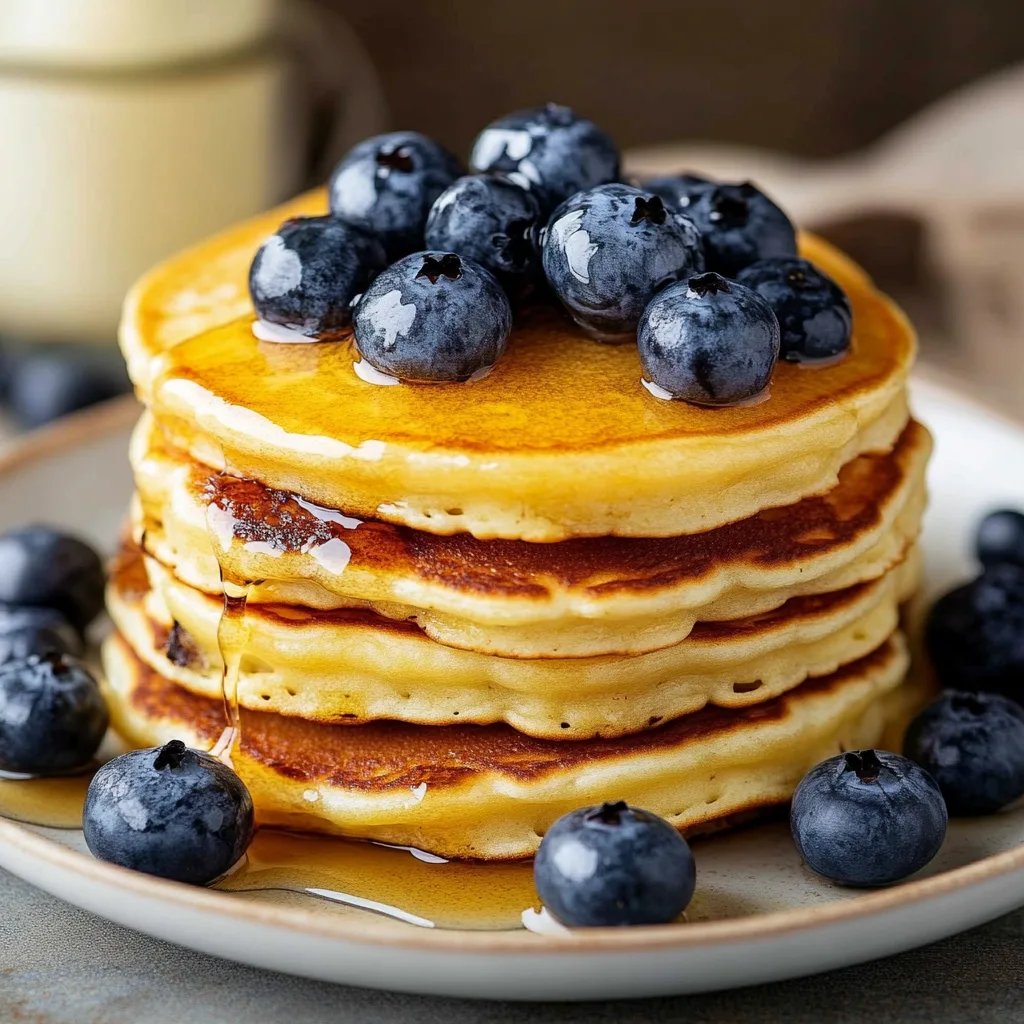 Blaubeer Pancakes mit Buttermilch