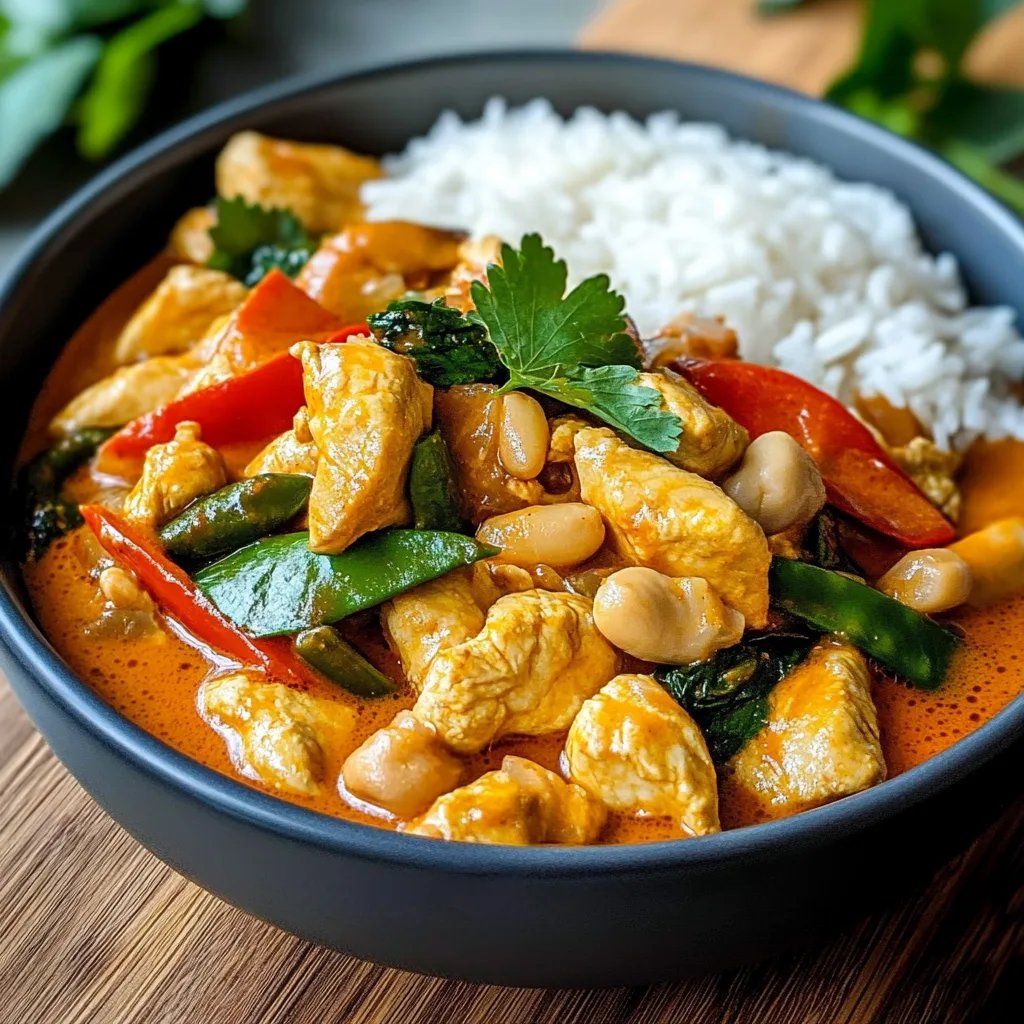 Thai Erdnuss Curry Hähnchen