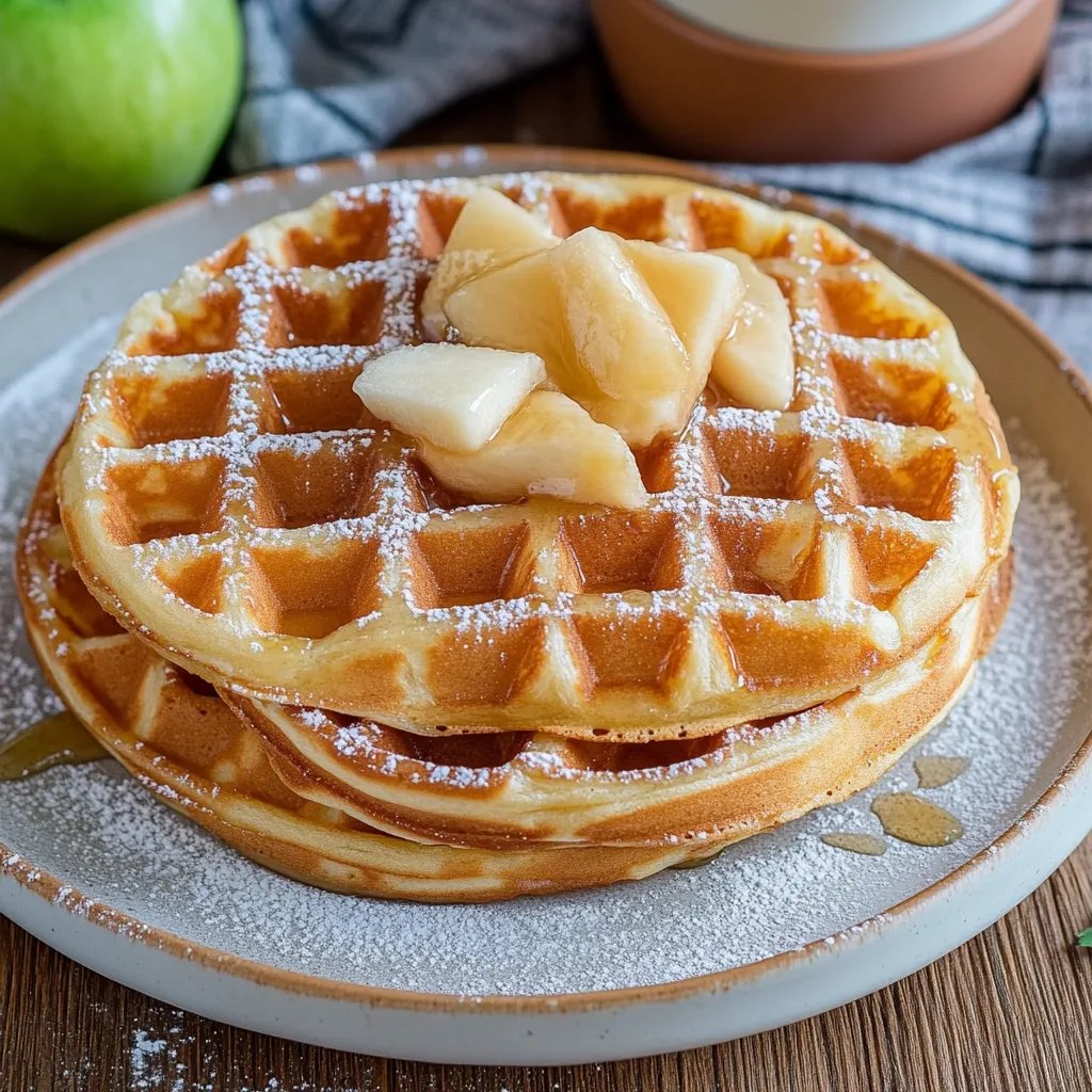 Waffeln mit Apfelmark