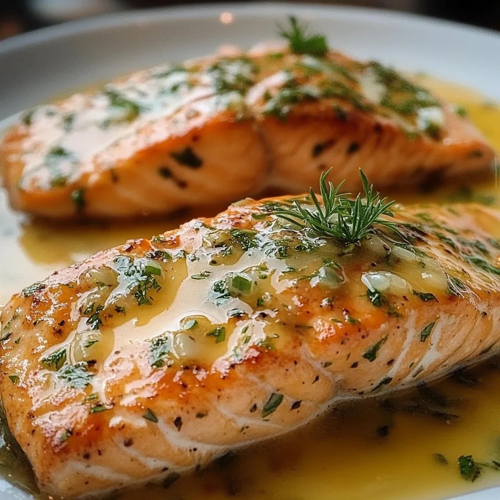 Lachs mit Knoblauchbutter