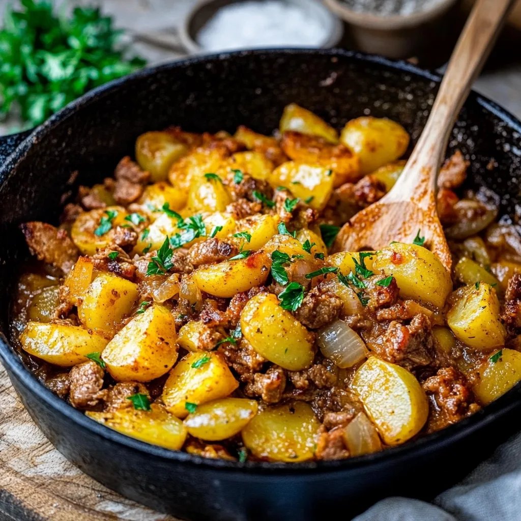 Kartoffelpfanne mit Hackfleisch