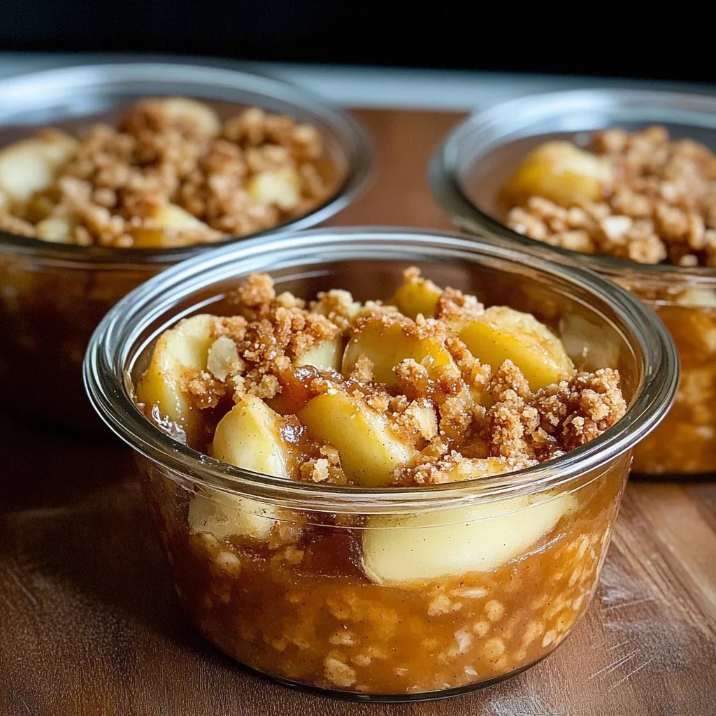 Apfel mit Mandelstreusel gebacken im Glas